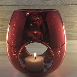 Oil and Wax Burner - Mercury Red Glass