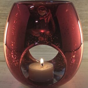 Oil and Wax Burner - Mercury Red Glass